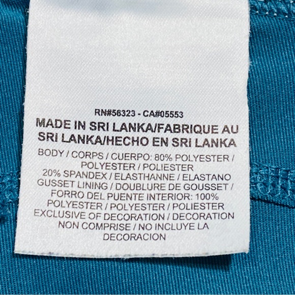 Nike Pro Leggings Women's Medium Blue Teal Elastic Waist Compression Dri Fit. - Picture 9 of 9